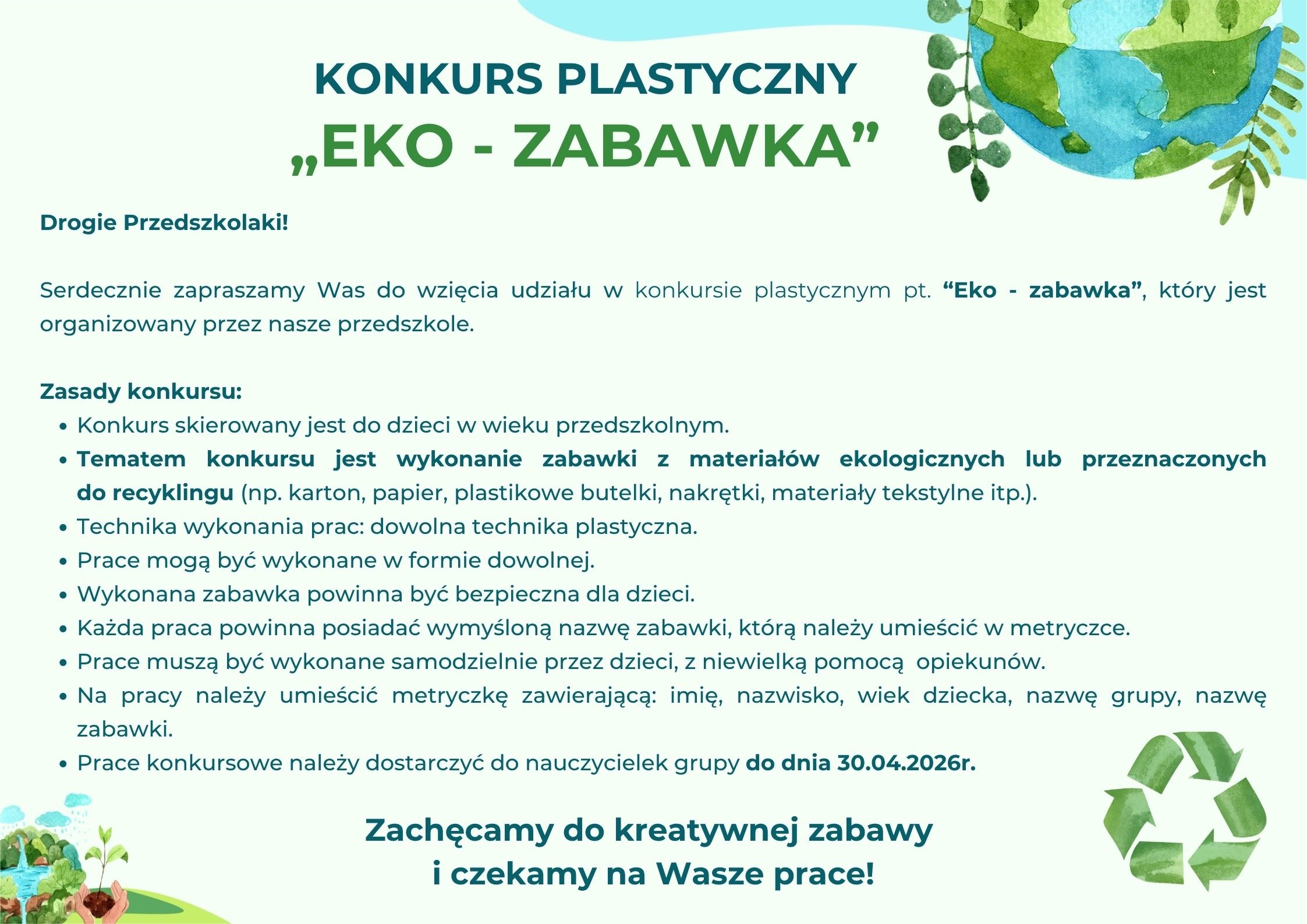 Konkurs plastyczny „EKO-ZABAWKA”